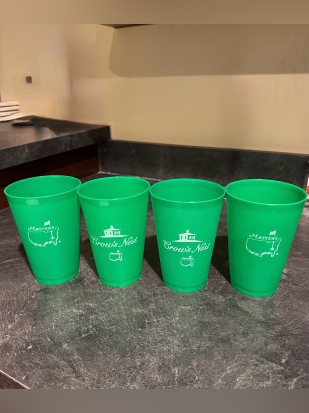Masters Green Plastic Cups Set of 4